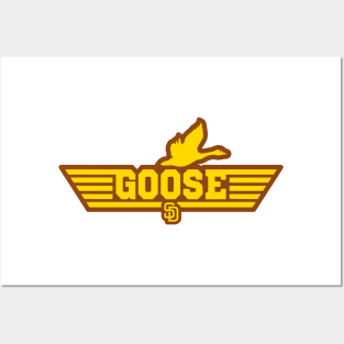 Padres Topgun Goose Gold Brown Posters and Art